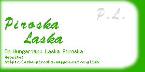 piroska laska business card